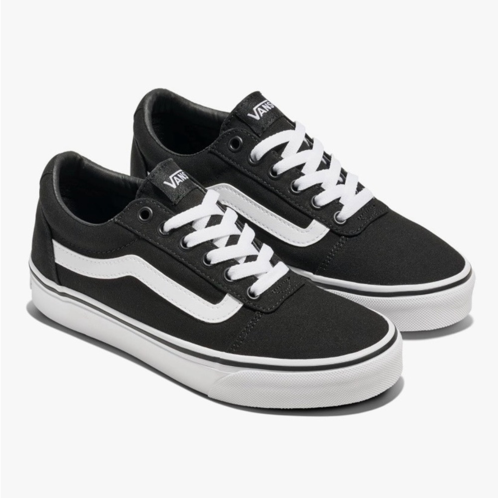 Vans women’s Classic Black and White Sneakers